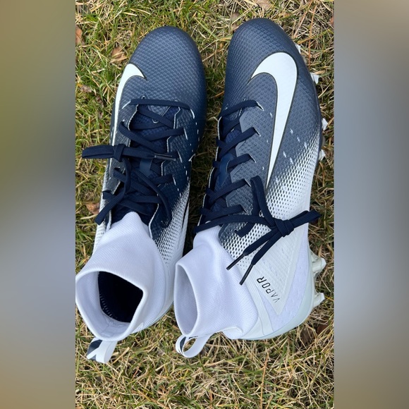New 15 16 Nike Vapor Untouchable Pro TD 3 Football Cleats Navy Blue - Picture 3 of 13